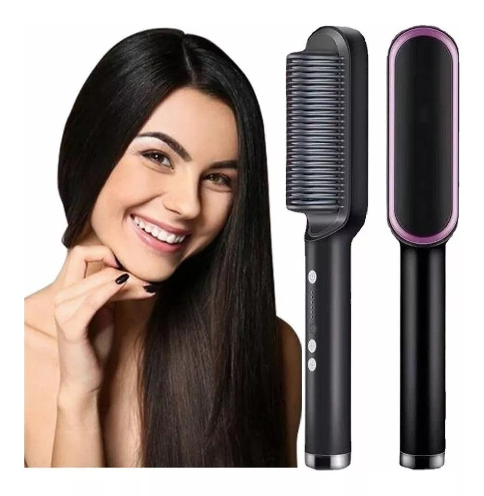 Plancha Peine Cepillo Iónico Alisador De Cabello